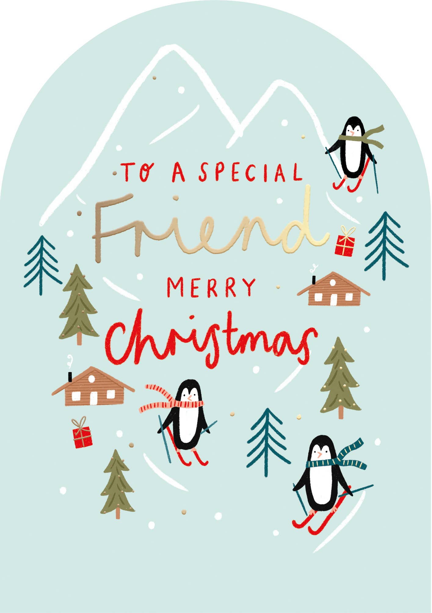 Sleigh Bells Friend Christmas Card