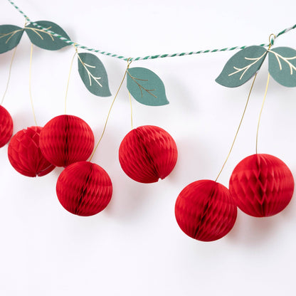 Cherry Honeycomb Garland by Meri Meri