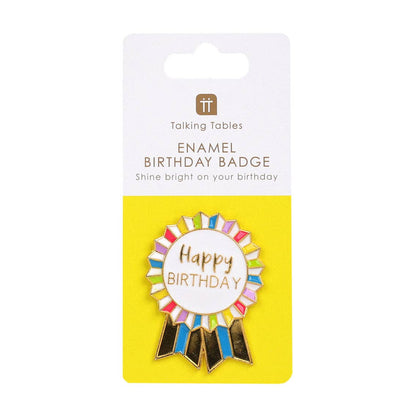 Enamel "Happy Birthday" Badge