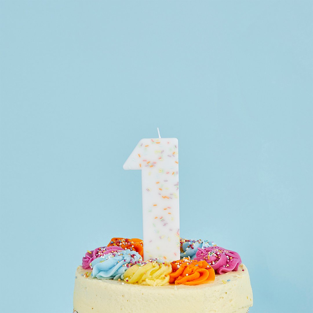 Giant Sprinkle Candle Numbers