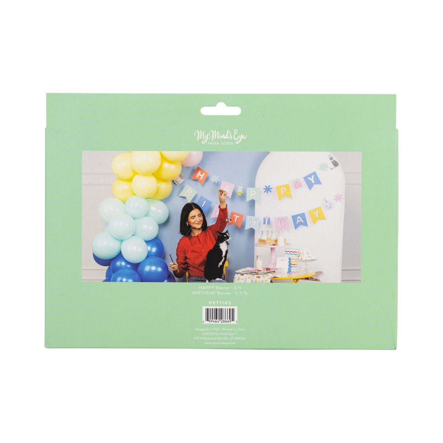 Cat Happy Birthday Banner