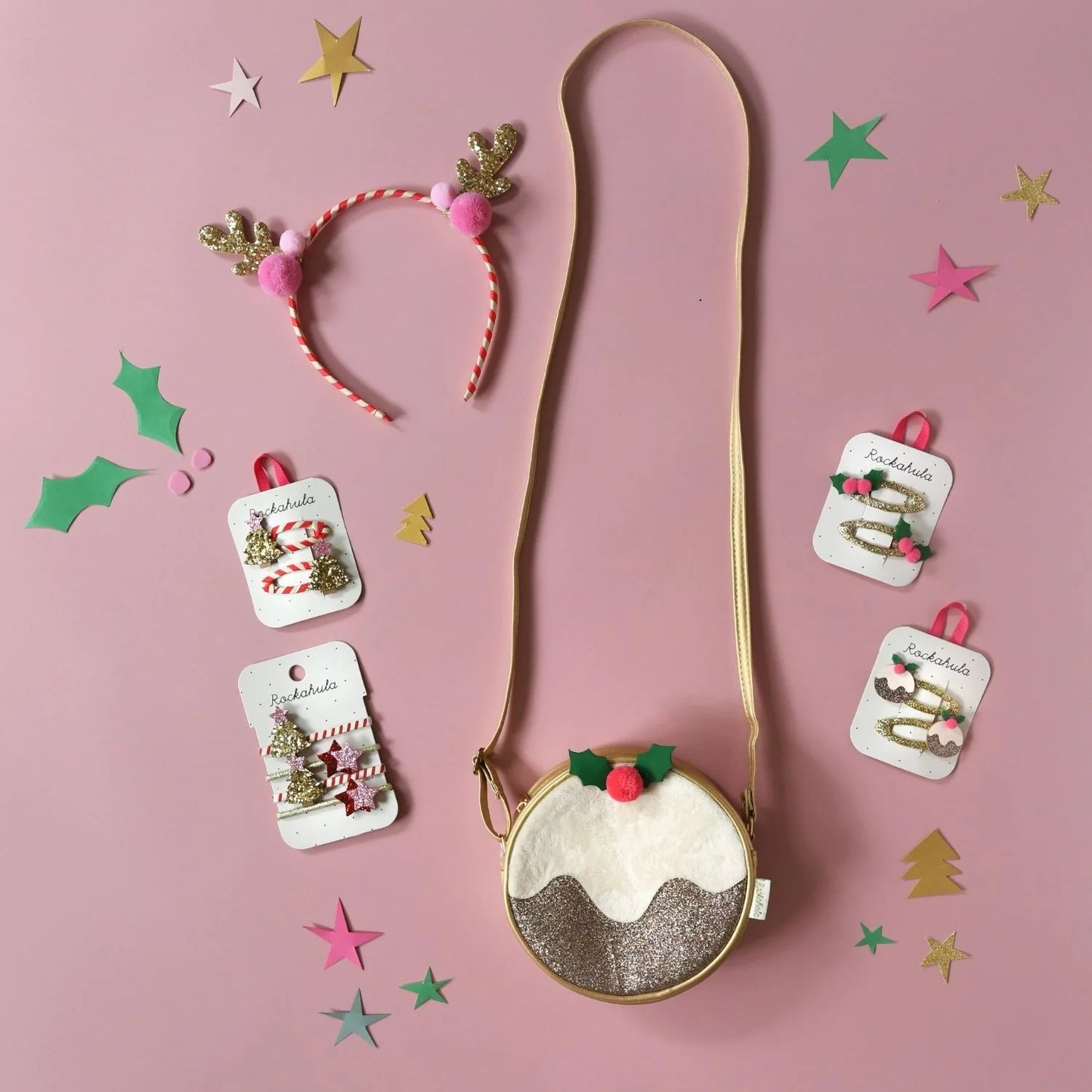 Stripy Christmas Tree Clips by Rockahula