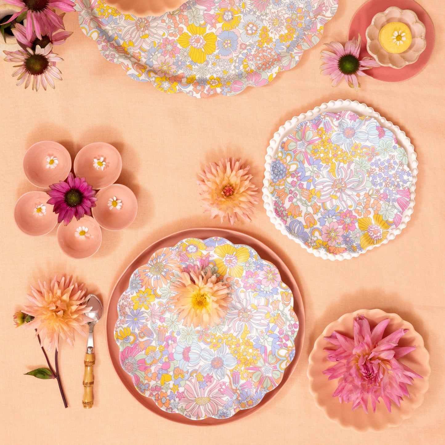 Meri Meri x Liberty Rainbow Garden Reusable Small Plate