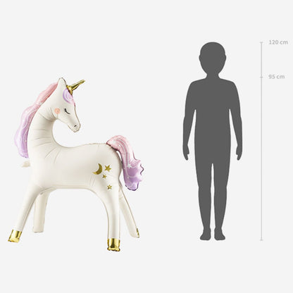 Standing Unicorn Air Fill Inflated Foil Balloon