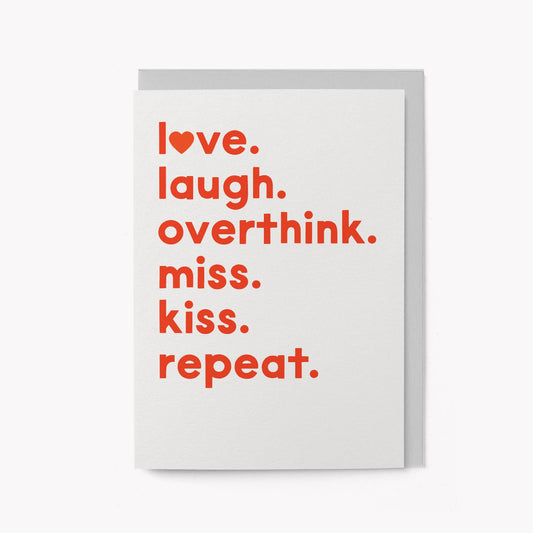 Miss, kiss, repeat - Love Card