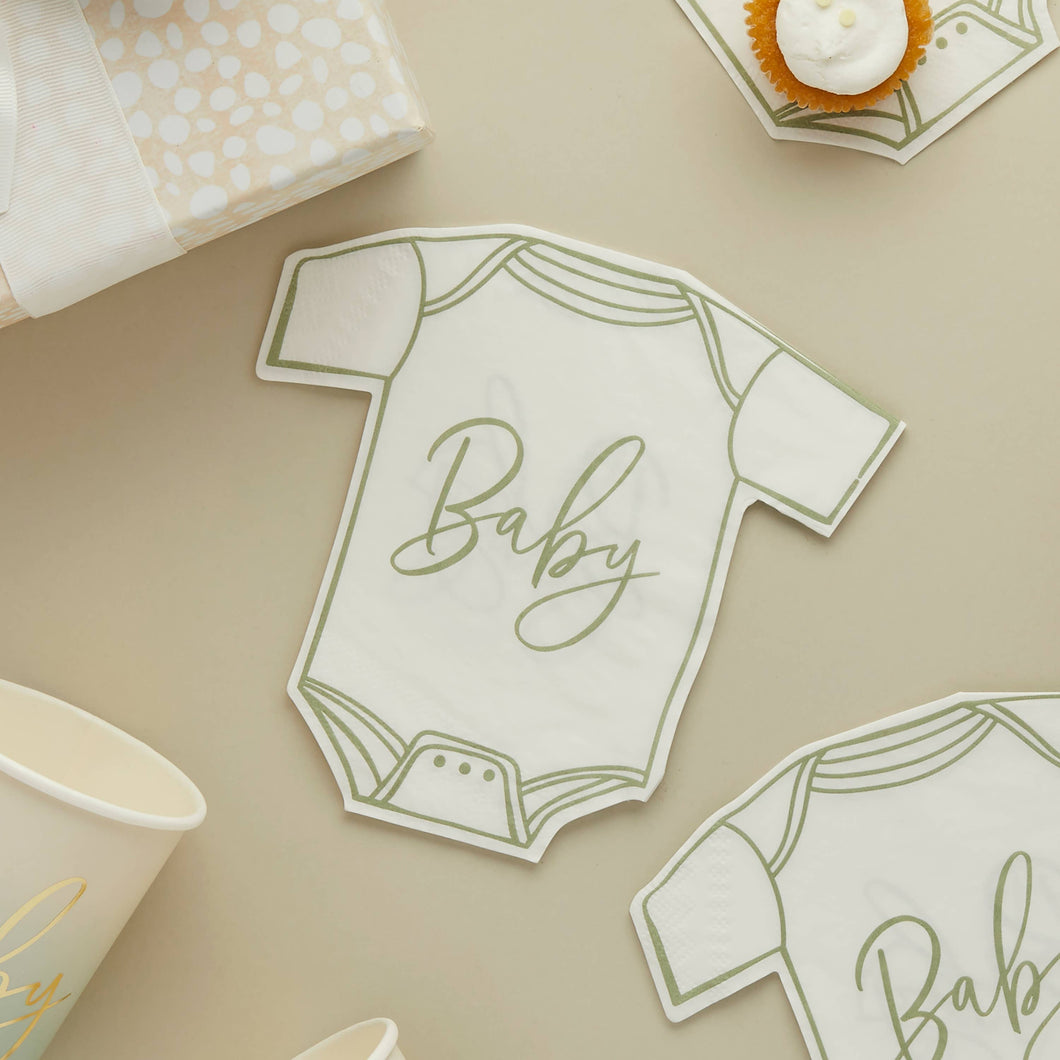 Sage Babygrow Paper Napkins