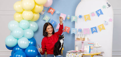 Cat Happy Birthday Banner