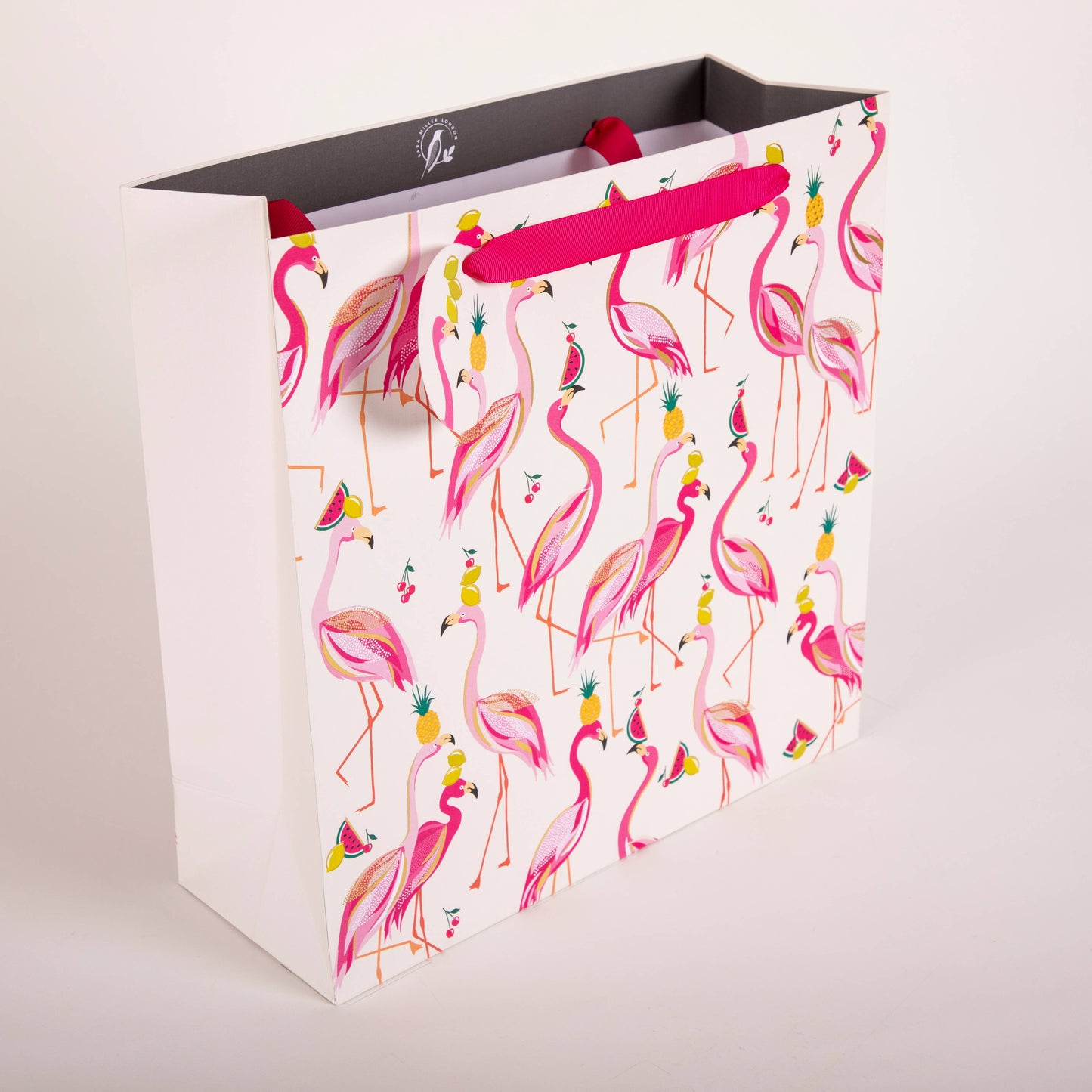 Sara Miller Pink Birds/Flamingos Large Gift Bag