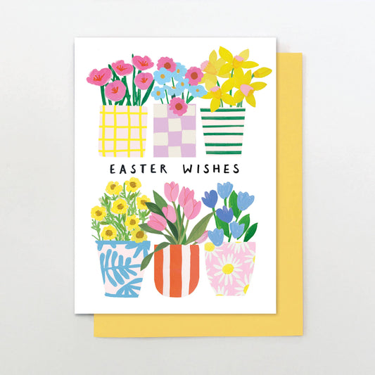 Easter Wishes Flower Pots Card