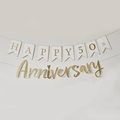 Happy Anniversary Card Banner x2 2m