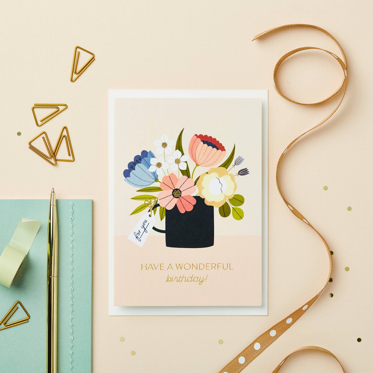 Birthday Bouquet Card | Floral Illustration | Scandi Style: Celo Bags