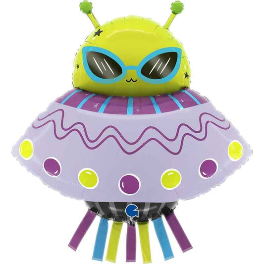 Funky Alien Inflated Foil Balloon