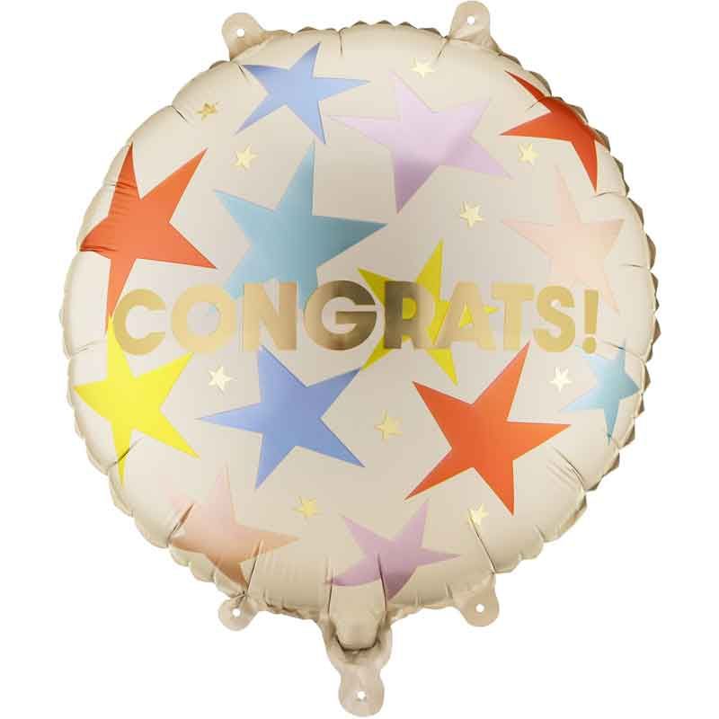 Congrats Stars Inflated Foil Balloon