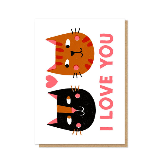 Cat's Eyes Card | Love Card | Letterpress Card: Celo Bags