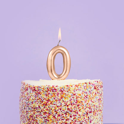 Small Gold Number Candles