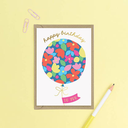 Balloon Birthday Card