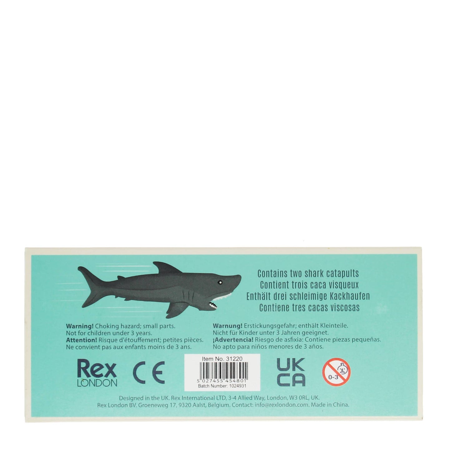 Flying shark finger catapults (box of 2)