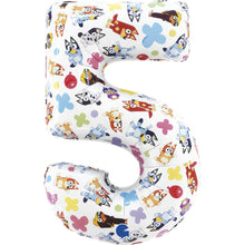 26" Bluey Inflated Foil Number Balloons 1 to 6