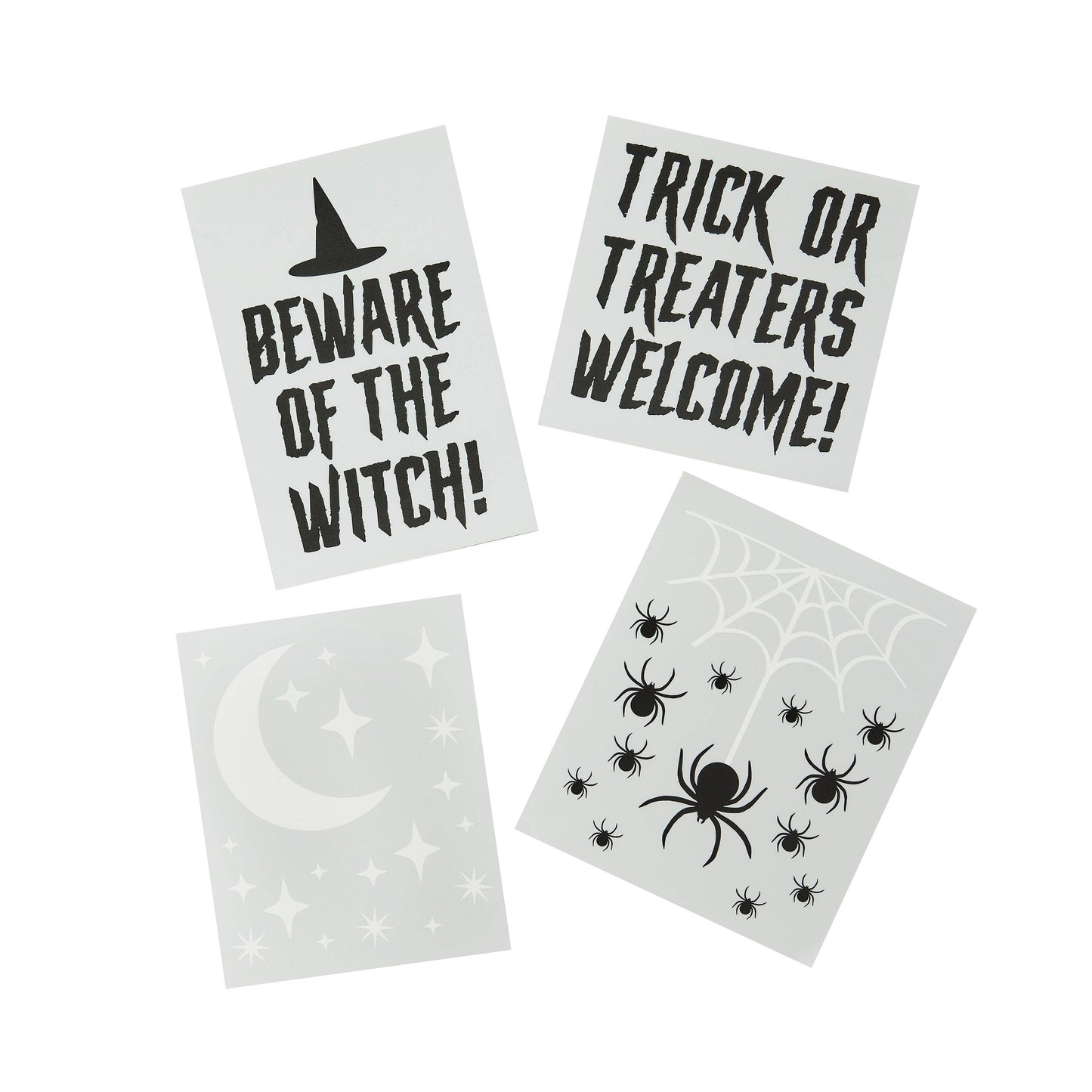 Trick or Treat Window Clings 4 Pack