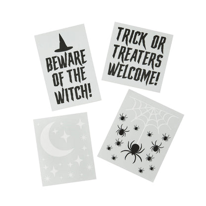 Trick or Treat Window Clings 4 Pack