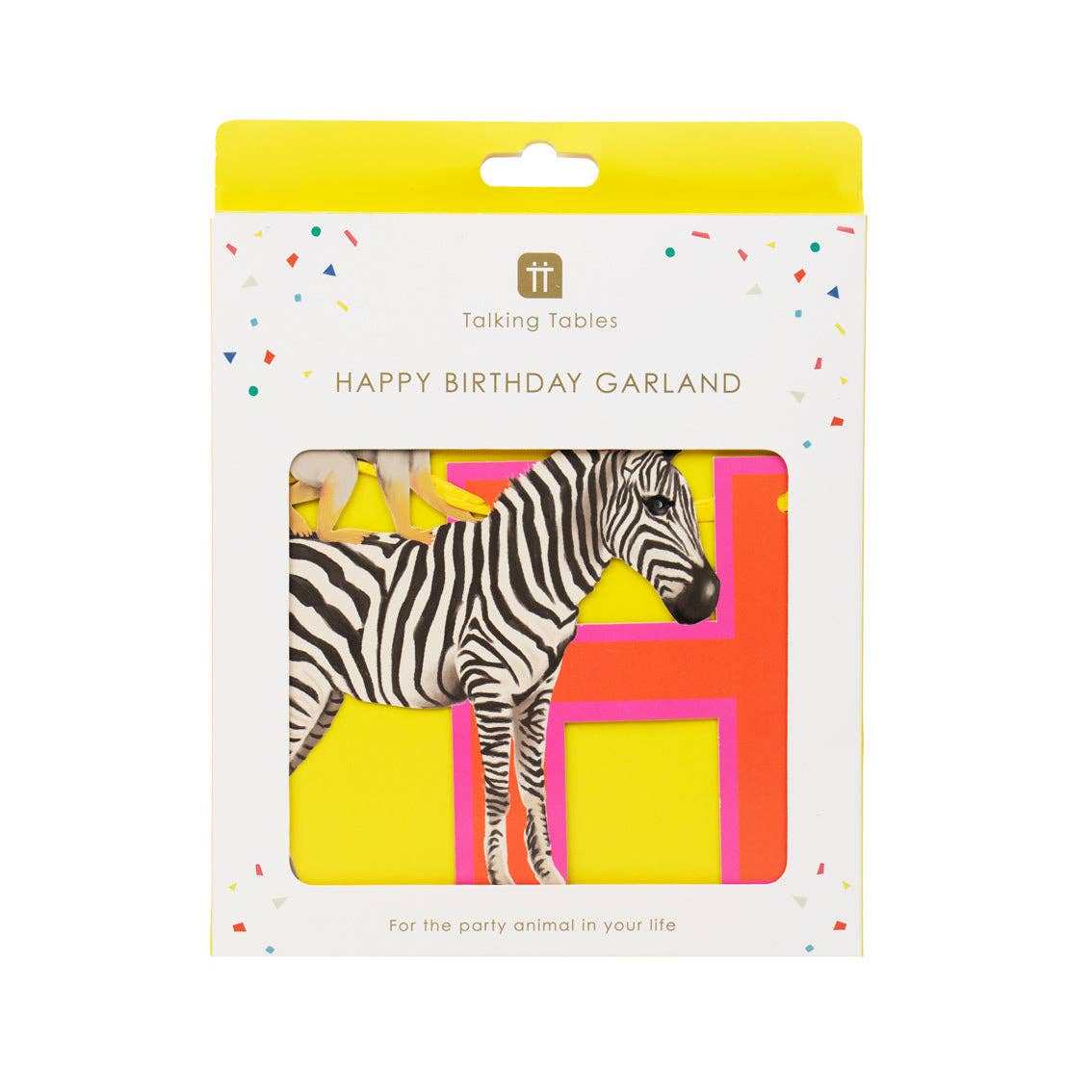 Party Safari Monkey & Zebra Happy Birthday Paper Garland