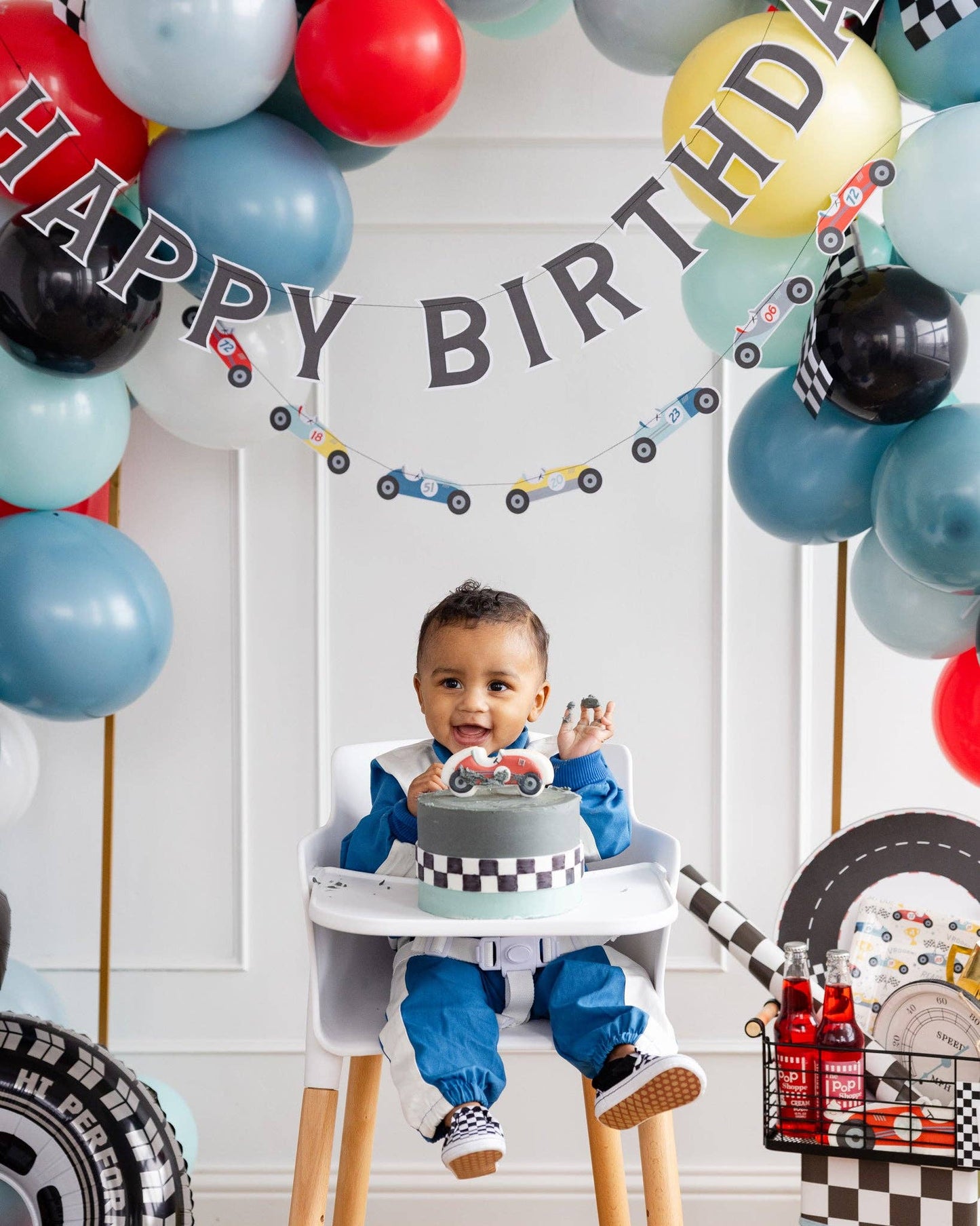 Miles per Hour Happy Birthday Banner