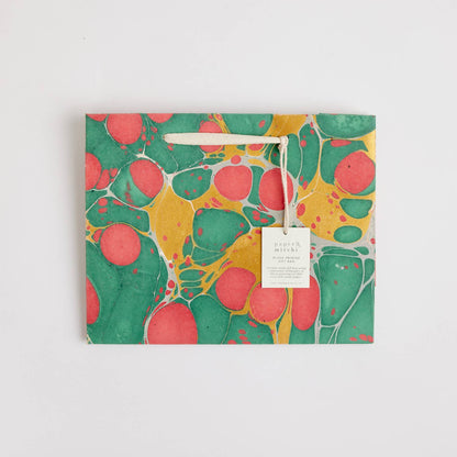Hand Marbled Gift Bags (Medium) - Christmas Glitz