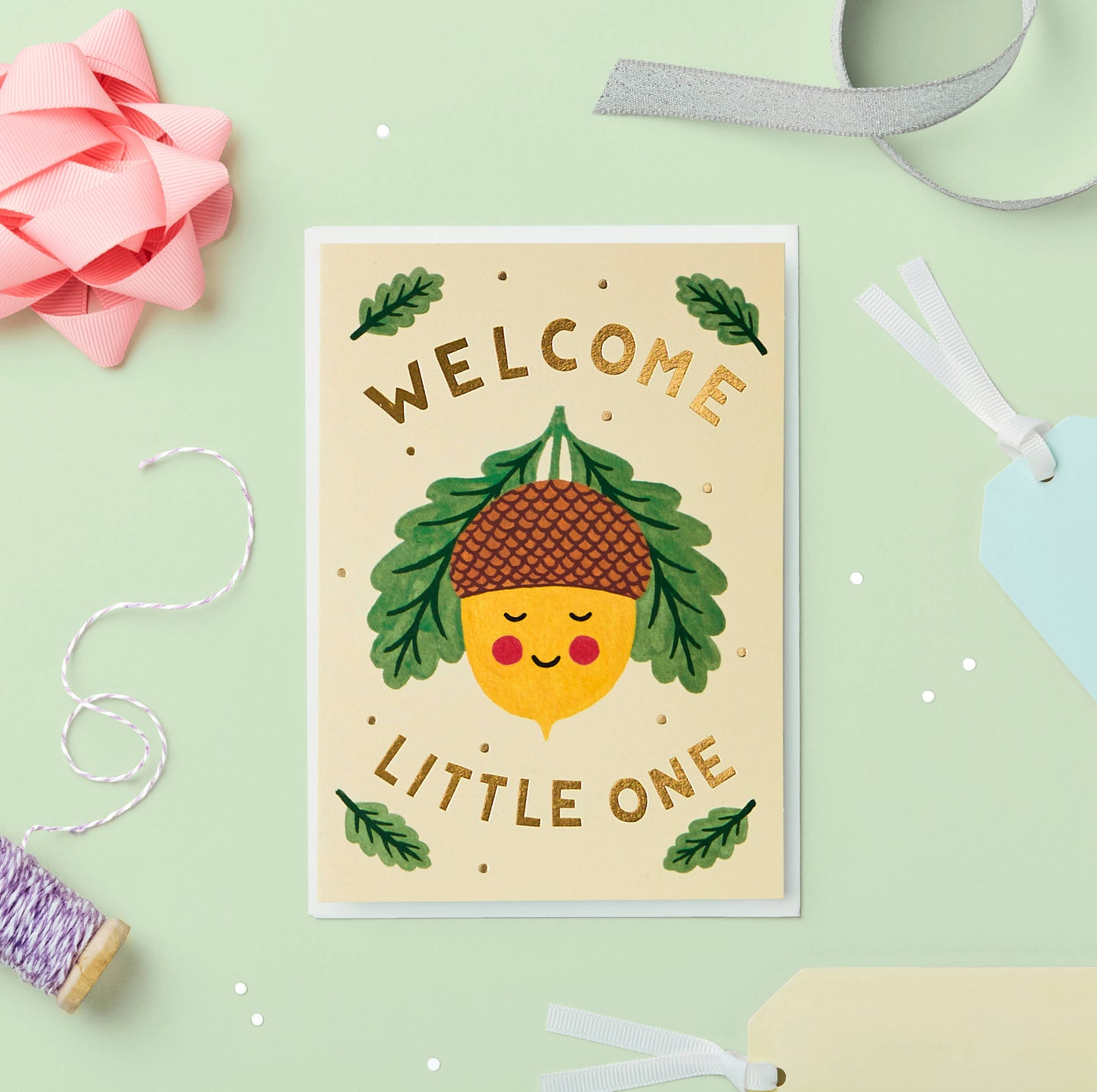 Little Acorn New Baby Card | Gender Neutral Baby Card: Celo bags