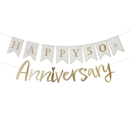 Happy Anniversary Card Banner x2 2m