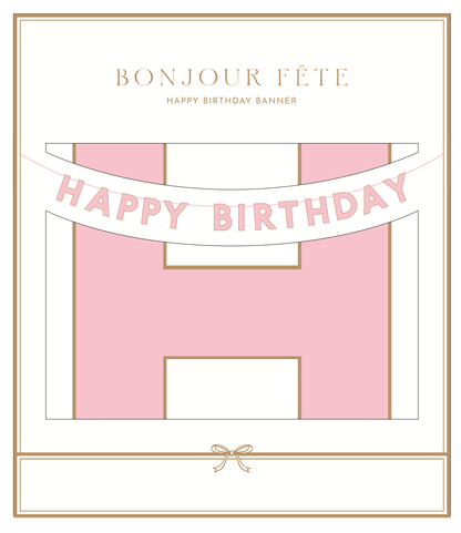 PINK SIGNATURE HAPPY BIRTHDAY BANNER