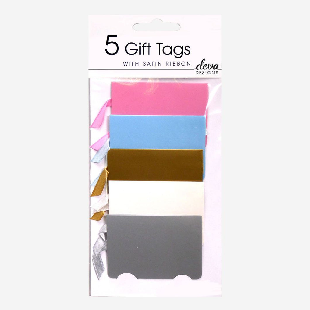 Pack of 5 Gift Tags Multicoloured