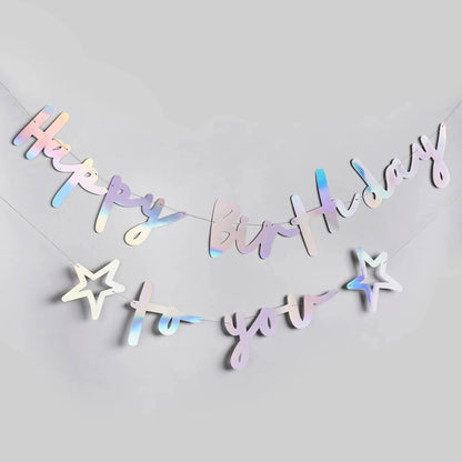 Iridescent 'Happy Birthday To You' Banner 4M
