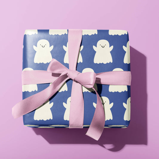 Cute Ghosts Wrapping Paper Roll – 3 Sheets Rolled