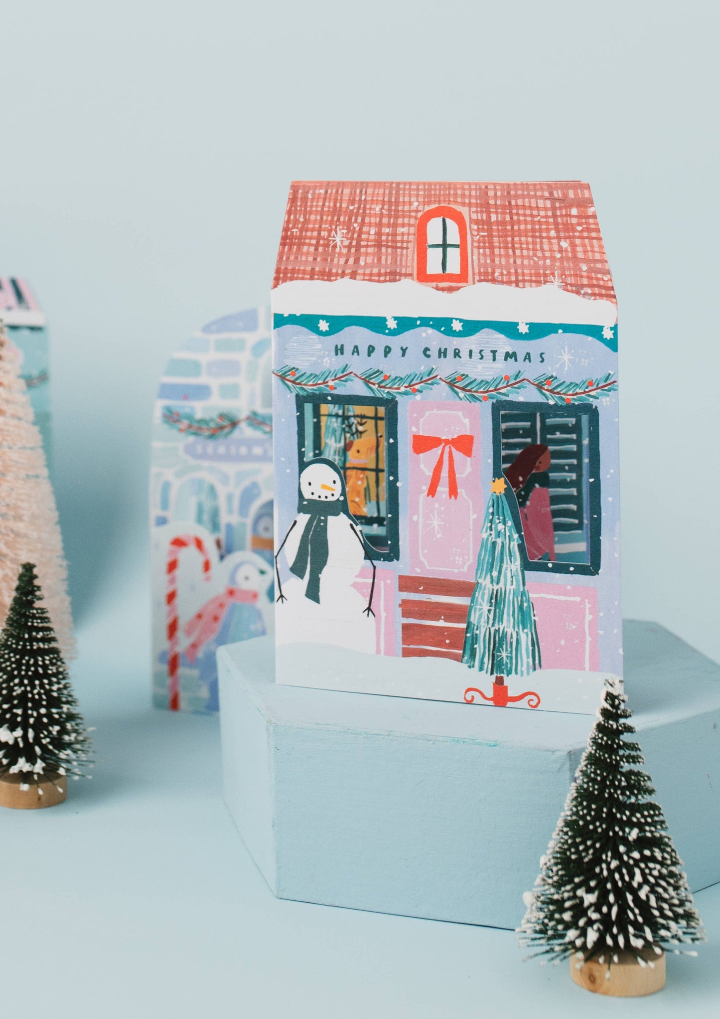 Nutmeg Open Christmas Cottages Card