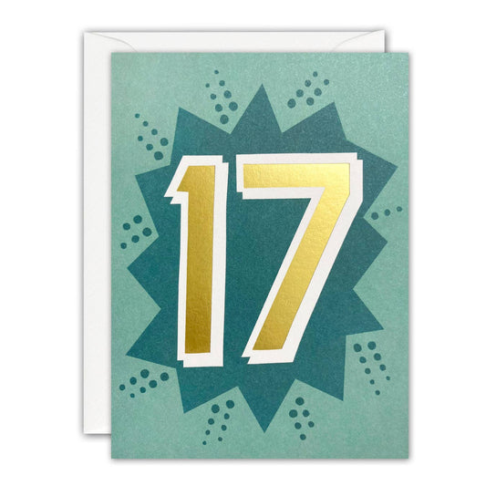 Age 17 Minnows Birthday Card