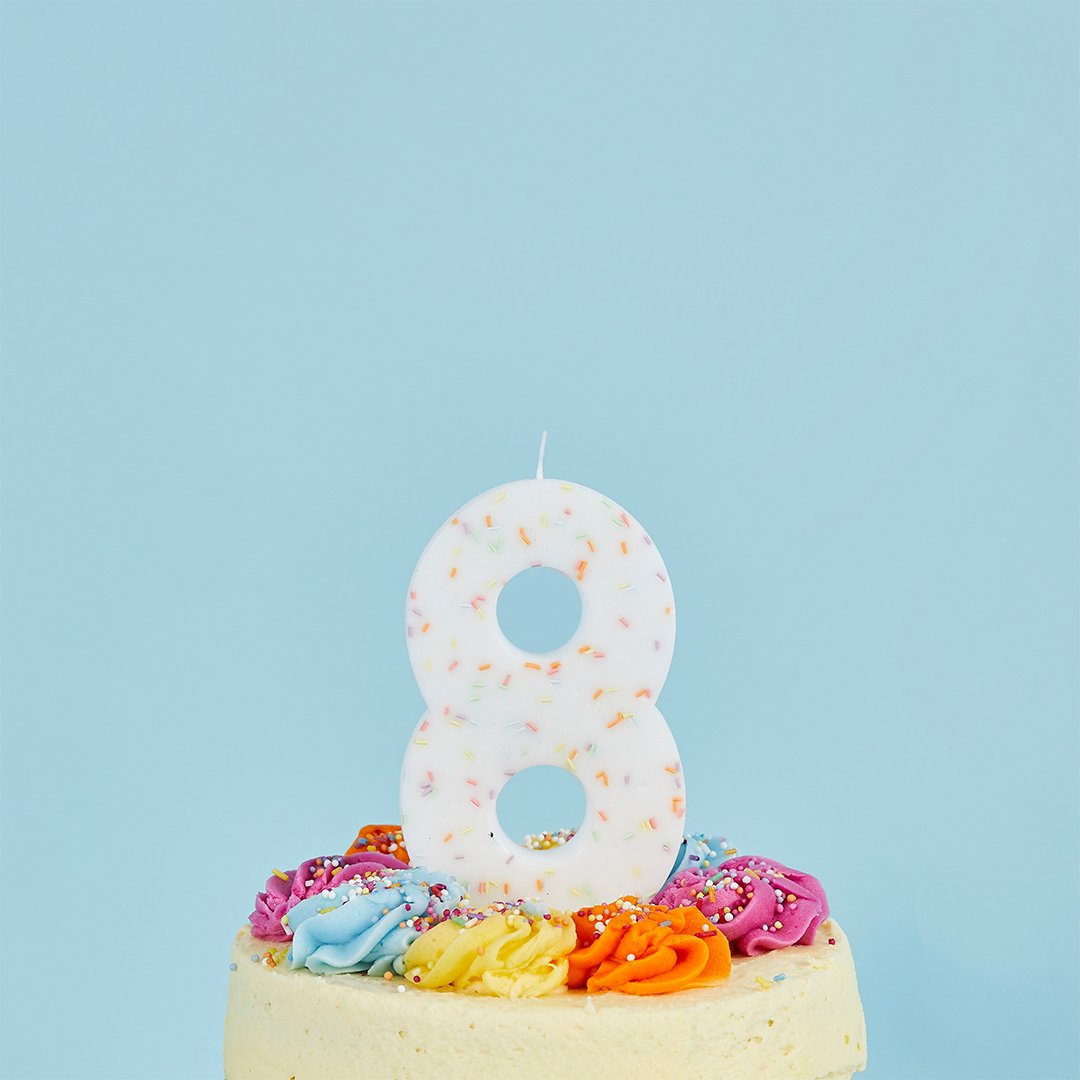 Giant Sprinkle Candle Numbers