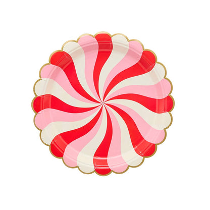 Candy Swirl Paper Plates - Pack of 8
