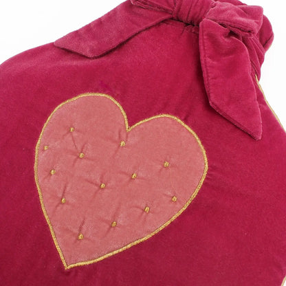 Pink Velvet Heart Hot Water Bottle