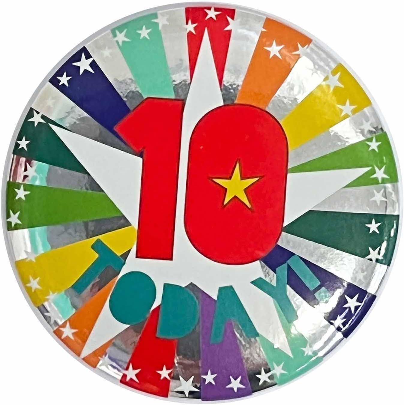 Colorful Birthday Badges - Ages 4 to 10 Today