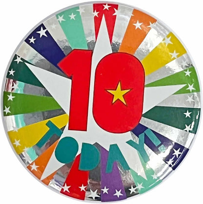 Colorful Birthday Badges - Ages 4 to 10 Today