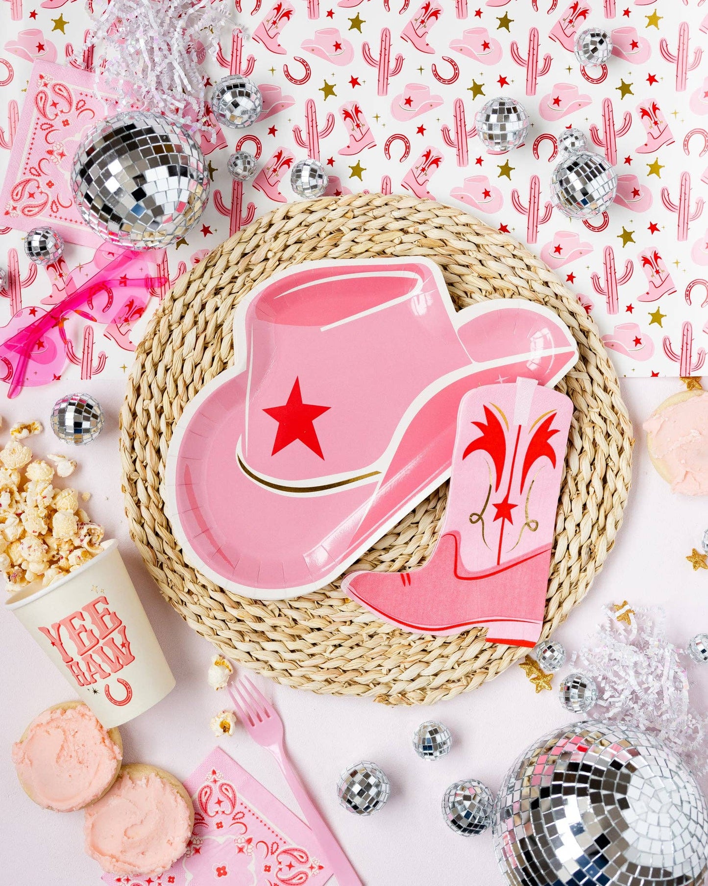 Cowgirl Hat Shaped Paper Plate