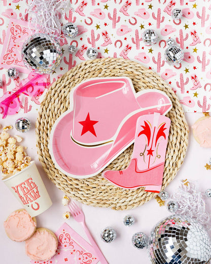 Cowgirl Hat Shaped Paper Plate