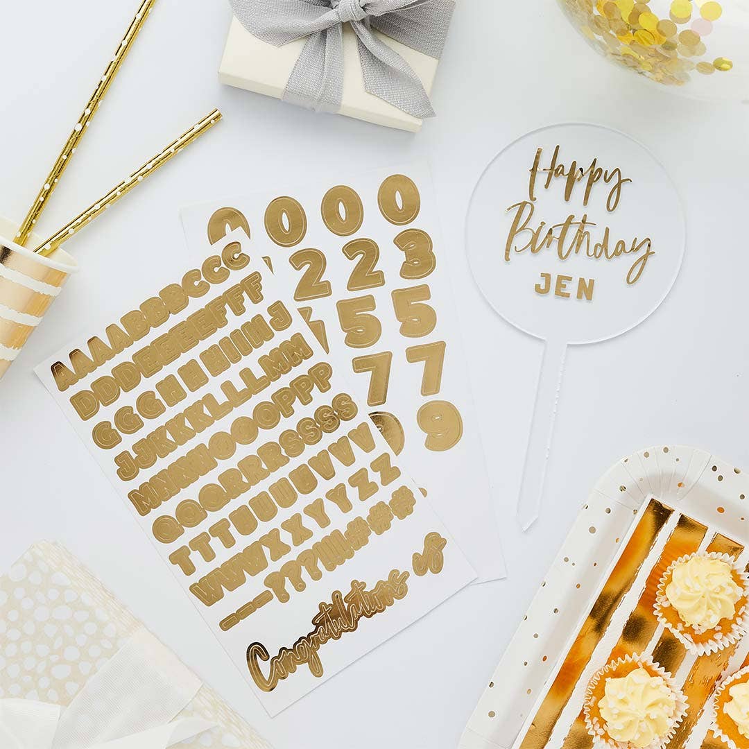 Acrylic Cake Topper & Sticker Sheet – The Balloon Works