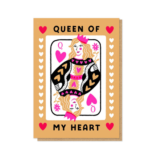 Queen Of My Heart Card | Love Card | Letterpress Card: Celo Bags