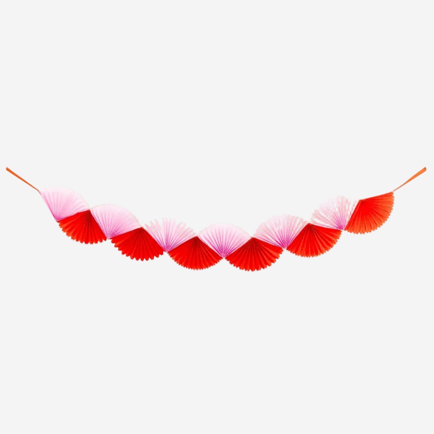 Pink and Red Double Tissue Bunting Banner