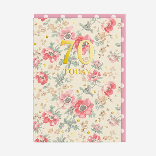 Cath Kidston 70 Today Birthday Card