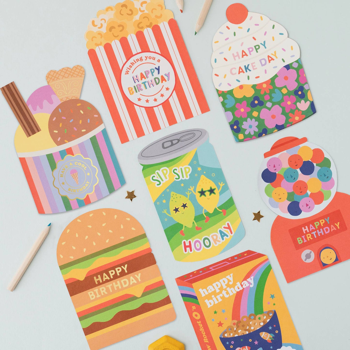 Popcorn Birthday Card