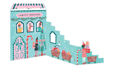 Nutmeg Open Christmas Elves Worskshop Card