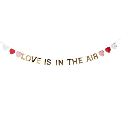 Gold 'Love is in the Air' Banner 2m