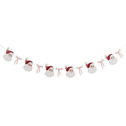 Santa & Bow Card Garland 2m
